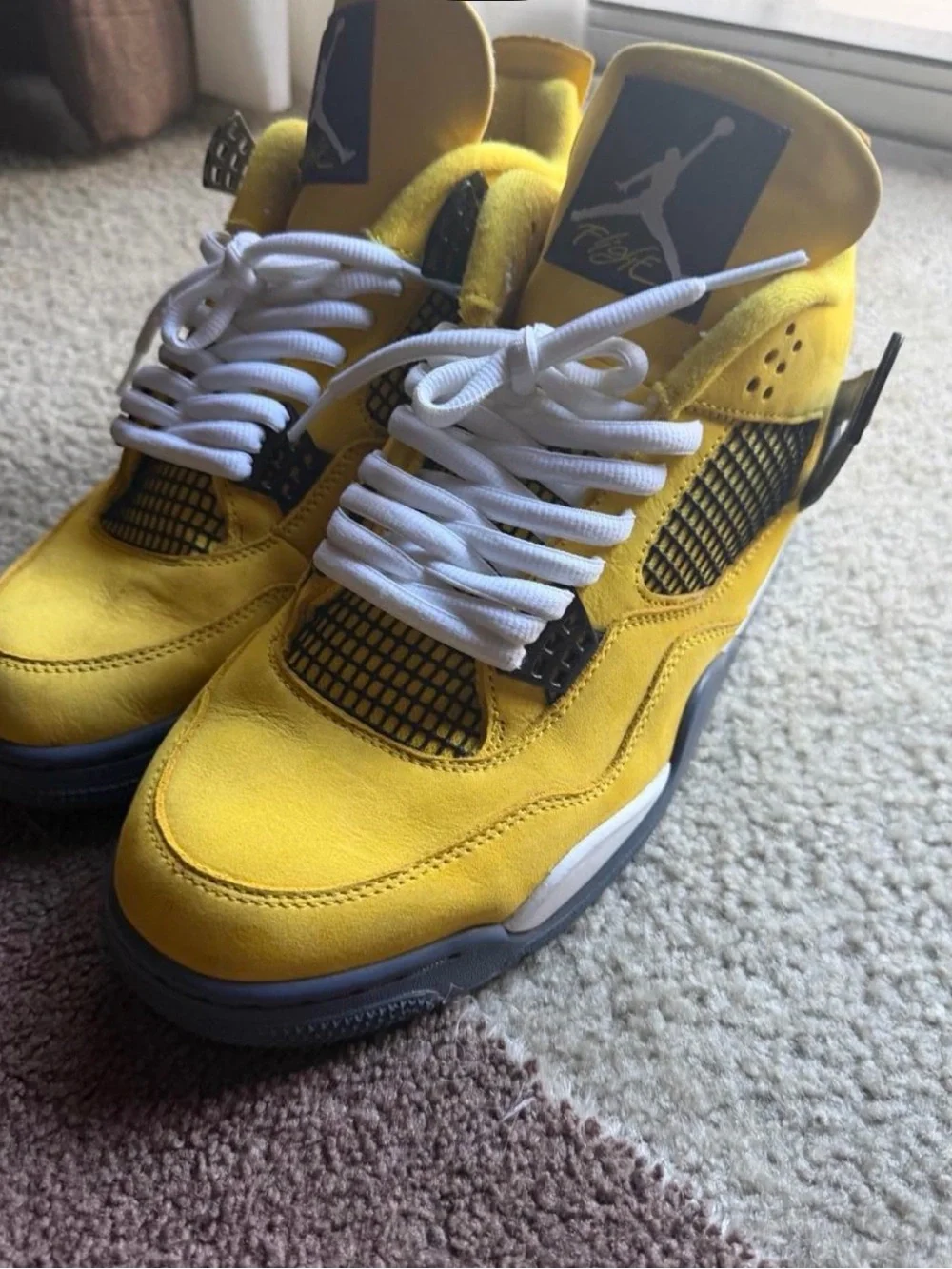 Jordan Yellow and Black Men's Sneakers